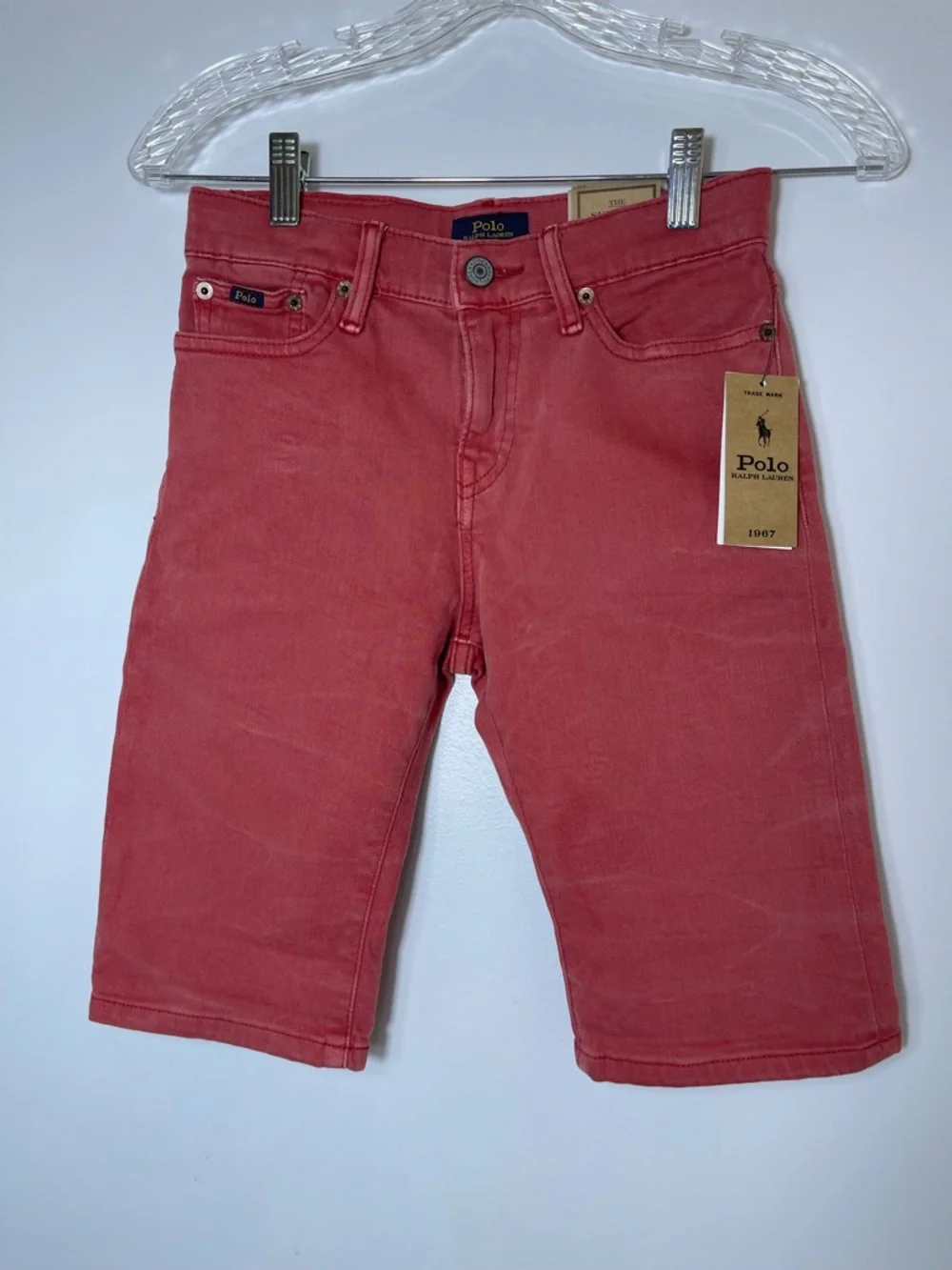 Ralph Lauren Boy’s Red Denim Shorts size 10 NWT